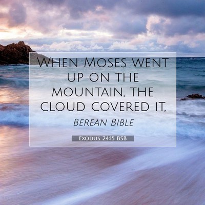 Picture 07 - Exodus 24:15 BSB - When Moses went up on the mountain, the cloud - Bible Verse Picture