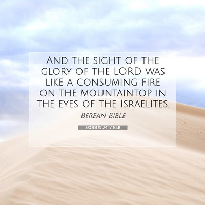 Picture 07 - Exodus 24:17 BSB - And the sight of the glory of the LORD was like a - Bible Verse Picture