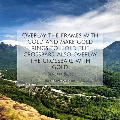 Picture 07 - Exodus 26:29 BSB - Overlay the frames with gold and make gold rings - Bible Verse Picture