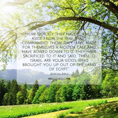 Picture 07 - Exodus 32:8 BSB - How quickly they have turned aside from the way - Bible Verse Picture