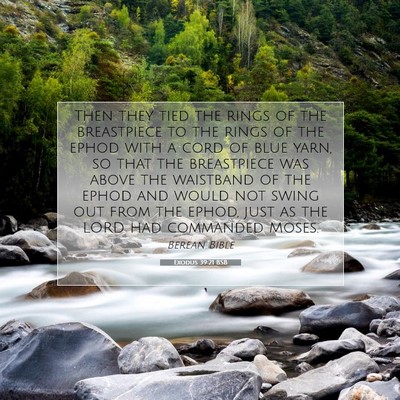 Picture 07 - Exodus 39:21 BSB - Then they tied the rings of the breastpiece to - Bible Verse Picture