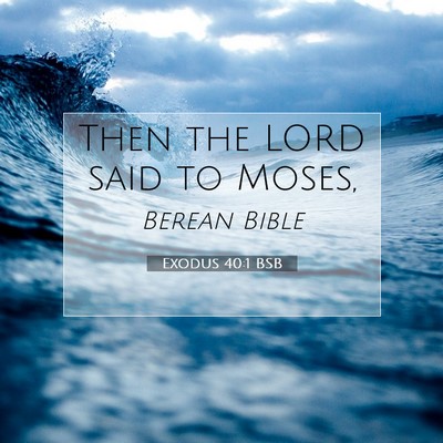 Picture 07 - Exodus 40:1 BSB - Then the LORD said to - Bible Verse Picture