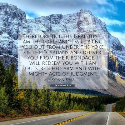 Picture 07 - Exodus 6:6 BSB - Therefore tell the Israelites: ‘I am the LORD, - Bible Verse Picture
