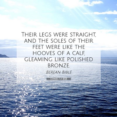 Picture 07 - Ezekiel 1:7 BSB - Their legs were straight, and the soles of their - Bible Verse Picture