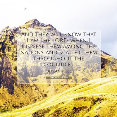 Picture 07 - Ezekiel 12:15 BSB - And they will know that I am the LORD, when I - Bible Verse Picture