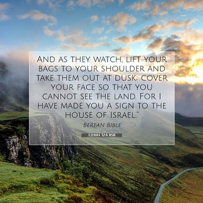Picture 07 - Ezekiel 12:6 BSB - And as they watch, lift your bags to your - Bible Verse Picture