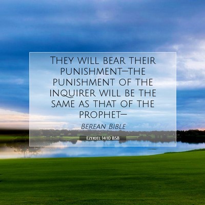 Picture 07 - Ezekiel 14:10 BSB - They will bear their punishment—the punishment - Bible Verse Picture