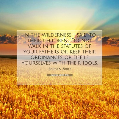 Picture 07 - Ezekiel 20:18 BSB - In the wilderness I said to their children: ‘Do - Bible Verse Picture