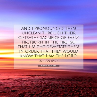 Picture 07 - Ezekiel 20:26 BSB - And I pronounced them unclean through their - Bible Verse Picture