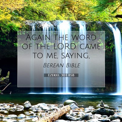 Picture 07 - Ezekiel 30:1 BSB - Again the word of the LORD came to me, - Bible Verse Picture