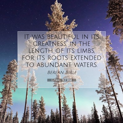 Picture 07 - Ezekiel 31:7 BSB - It was beautiful in its greatness, in the length - Bible Verse Picture