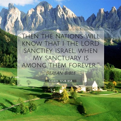 Picture 07 - Ezekiel 37:28 BSB - Then the nations will know that I the LORD - Bible Verse Picture