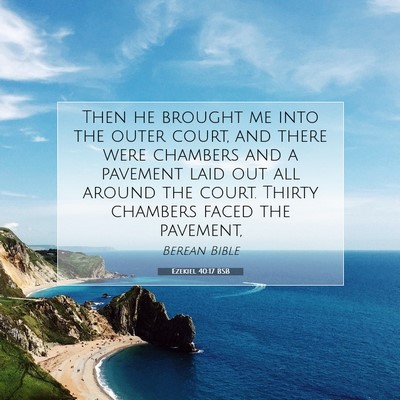 Picture 07 - Ezekiel 40:17 BSB - Then he brought me into the outer court, and - Bible Verse Picture