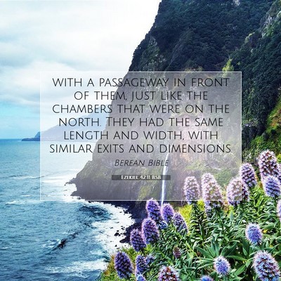 Picture 07 - Ezekiel 42:11 BSB - with a passageway in front of them, just like the - Bible Verse Picture