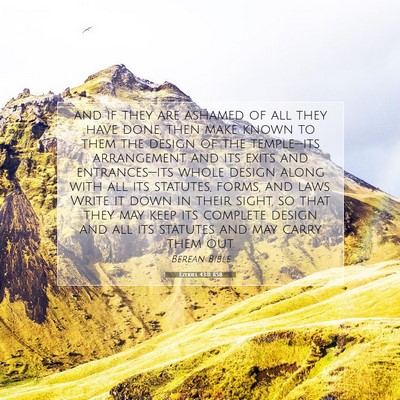 Picture 07 - Ezekiel 43:11 BSB - and if they are ashamed of all they have done, - Bible Verse Picture