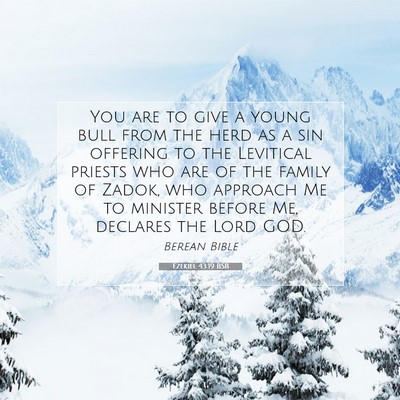 Picture 07 - Ezekiel 43:19 BSB - You are to give a young bull from the herd as a - Bible Verse Picture