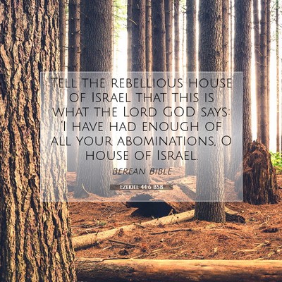 Picture 07 - Ezekiel 44:6 BSB - Tell the rebellious house of Israel that this is - Bible Verse Picture
