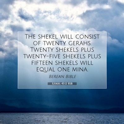 Picture 07 - Ezekiel 45:12 BSB - The shekel will consist of twenty gerahs. Twenty - Bible Verse Picture