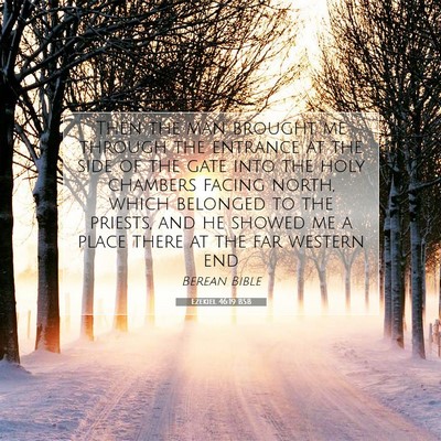 Picture 07 - Ezekiel 46:19 BSB - Then the man brought me through the entrance at - Bible Verse Picture