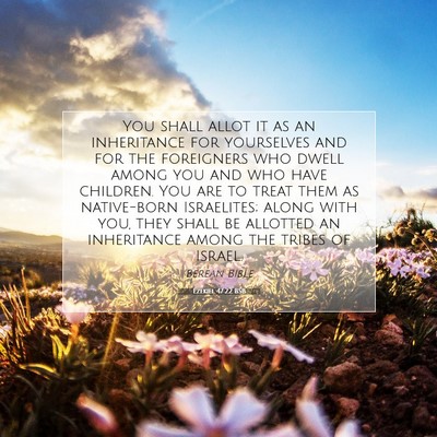 Picture 07 - Ezekiel 47:22 BSB - You shall allot it as an inheritance for - Bible Verse Picture
