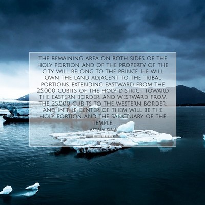 Picture 07 - Ezekiel 48:21 BSB - The remaining area on both sides of the holy - Bible Verse Picture