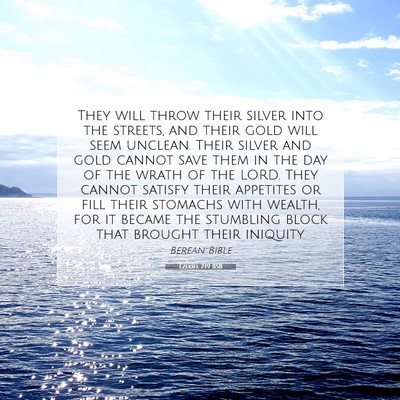 Picture 07 - Ezekiel 7:19 BSB - They will throw their silver into the streets, - Bible Verse Picture