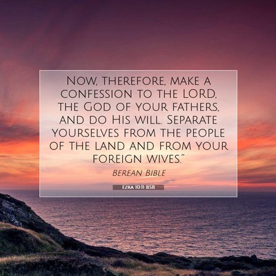 Picture 07 - Ezra 10:11 BSB - Now, therefore, make a confession to the LORD, - Bible Verse Picture