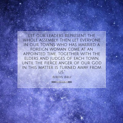 Picture 07 - Ezra 10:14 BSB - Let our leaders represent the whole assembly. - Bible Verse Picture
