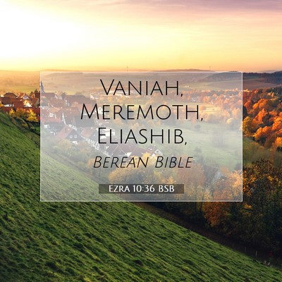 Picture 07 - Ezra 10:36 BSB - Vaniah, Meremoth, - Bible Verse Picture