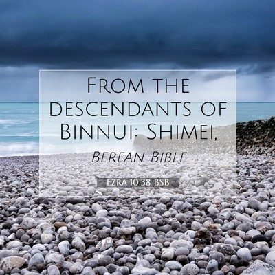 Picture 07 - Ezra 10:38 BSB - From the descendants of Binnui: - Bible Verse Picture
