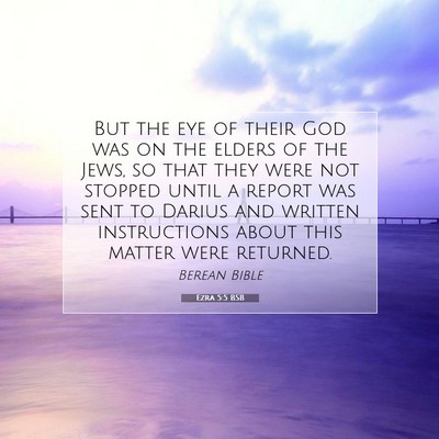 Picture 07 - Ezra 5:5 BSB - But the eye of their God was on the elders of the - Bible Verse Picture
