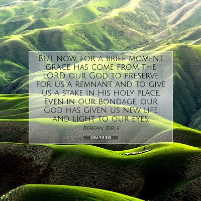 Picture 07 - Ezra 9:8 BSB - But now, for a brief moment, grace has come from - Bible Verse Picture