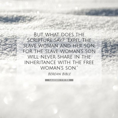 Picture 07 - Galatians 4:30 BSB - But what does the Scripture say? “Expel the - Bible Verse Picture