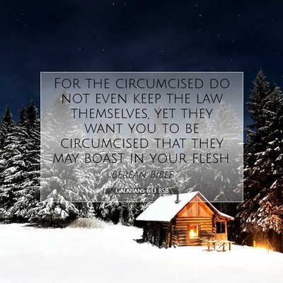 Picture 07 - Galatians 6:13 BSB - For the circumcised do not even keep the law - Bible Verse Picture