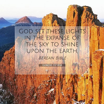 Picture 07 - Genesis 1:17 BSB - God set these lights in the expanse of the sky to - Bible Verse Picture