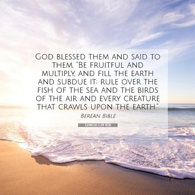 Picture 07 - Genesis 1:28 BSB - God blessed them and said to them, “Be fruitful - Bible Verse Picture