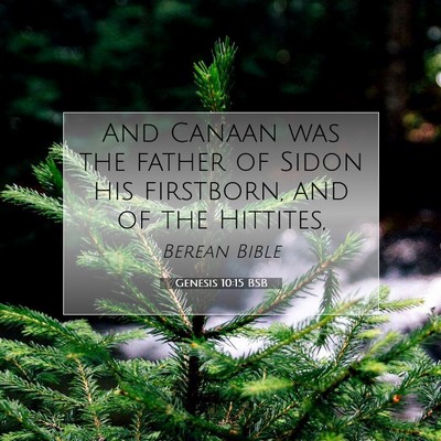Picture 07 - Genesis 10:15 BSB - And Canaan was the father of Sidon his firstborn, - Bible Verse Picture