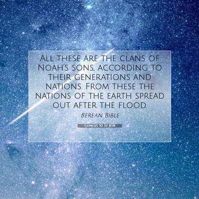 Picture 07 - Genesis 10:32 BSB - All these are the clans of Noah’s sons, - Bible Verse Picture