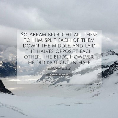 Picture 07 - Genesis 15:10 BSB - So Abram brought all these to Him, split each of - Bible Verse Picture