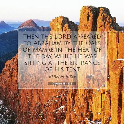 Picture 07 - Genesis 18:1 BSB - Then the LORD appeared to Abraham by the Oaks of - Bible Verse Picture