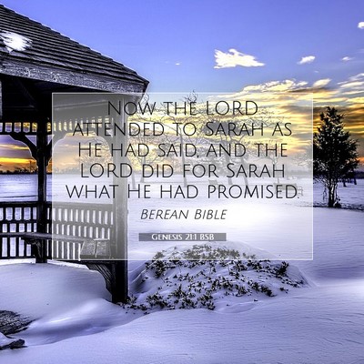 Picture 07 - Genesis 21:1 BSB - Now the LORD attended to Sarah as He had said, - Bible Verse Picture