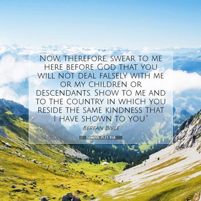 Picture 07 - Genesis 21:23 BSB - Now, therefore, swear to me here before God that - Bible Verse Picture