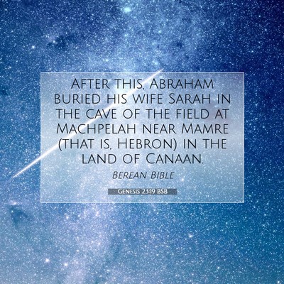 Picture 07 - Genesis 23:19 BSB - After this, Abraham buried his wife Sarah in the - Bible Verse Picture