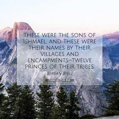 Picture 07 - Genesis 25:16 BSB - These were the sons of Ishmael, and these were - Bible Verse Picture