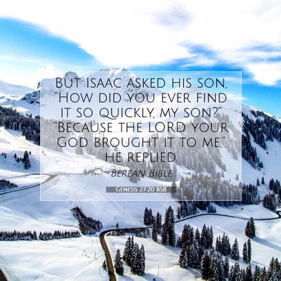 Picture 07 - Genesis 27:20 BSB - But Isaac asked his son, “How did you ever find - Bible Verse Picture