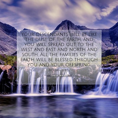 Picture 07 - Genesis 28:14 BSB - Your descendants will be like the dust of the - Bible Verse Picture