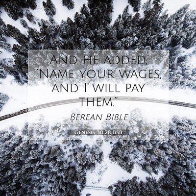 Picture 07 - Genesis 30:28 BSB - And he added, “Name your wages, and I will pay - Bible Verse Picture