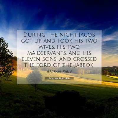 Picture 07 - Genesis 32:22 BSB - During the night Jacob got up and took his two - Bible Verse Picture