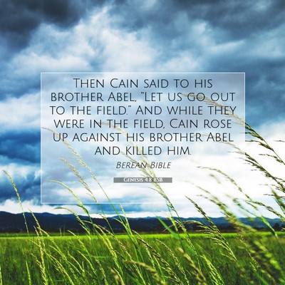 Picture 07 - Genesis 4:8 BSB - Then Cain said to his brother Abel, “Let us go - Bible Verse Picture