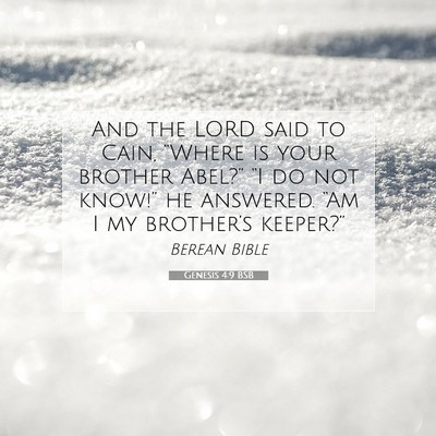 Picture 07 - Genesis 4:9 BSB - And the LORD said to Cain, “Where is your - Bible Verse Picture